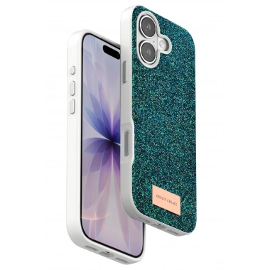 Mey İthalat®   iPhone 17 Bright Simli Kapak - Koyu Yeşil