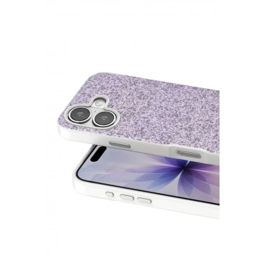 Mey İthalat® iPhone 17 Bright Simli Kapak - Lila