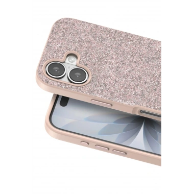 Mey İthalat® iPhone 17 Bright Simli Kapak - Pembe