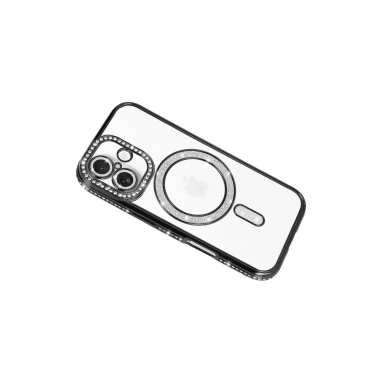 Mey İthalat®   iPhone 17 Joke Simli Magneticsafe Kılıf - Siyah