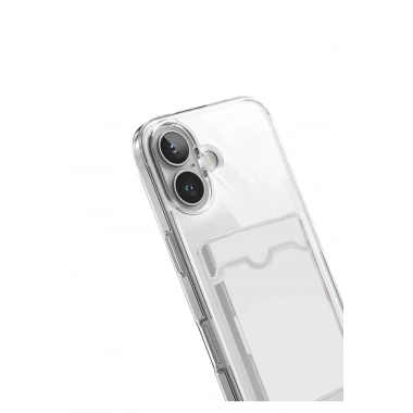 Mey İthalat®   iPhone 17 Kart Şeffaf Silikon - Şeffaf