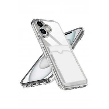 Mey İthalat®   iPhone 17 Kart Şeffaf Silikon - Şeffaf