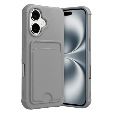 Mey İthalat®   iPhone 17 Kelvin Kartvizitli Silikon - Gri