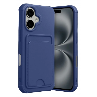 Mey İthalat®   iPhone 17 Kelvin Kartvizitli Silikon - Lacivert