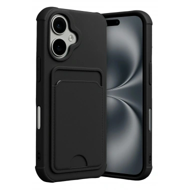 Mey İthalat®   iPhone 17 Kelvin Kartvizitli Silikon - Siyah