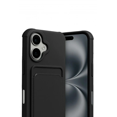 Mey İthalat®   iPhone 17 Kelvin Kartvizitli Silikon - Siyah