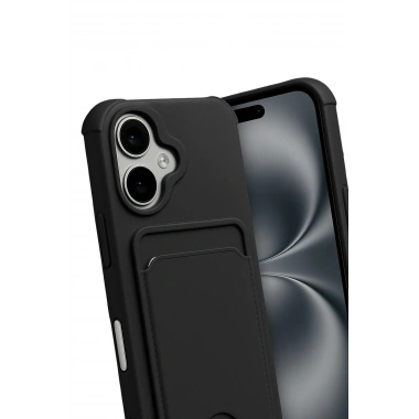 Mey İthalat®   iPhone 17 Kelvin Kartvizitli Silikon - Siyah