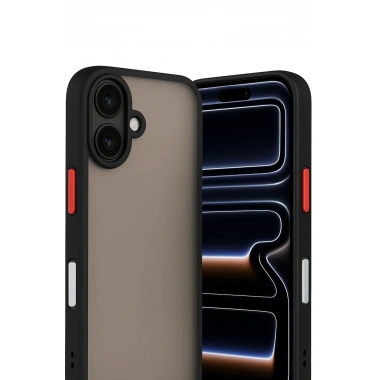 Mey İthalat®  iPhone 17 Kılıf Montreal Silikon Kapak - Siyah