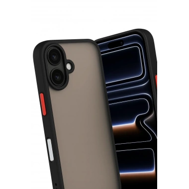 Mey İthalat®  iPhone 17 Kılıf Montreal Silikon Kapak - Siyah