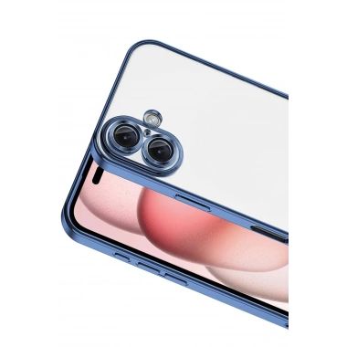 Mey İthalat®   iPhone 17  Lensli Silikon - Açık Mavi