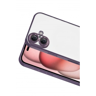 Mey İthalat®   iPhone 17  Lensli Silikon - Mor