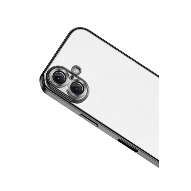 Mey İthalat®   iPhone 17  Lensli Silikon - Siyah