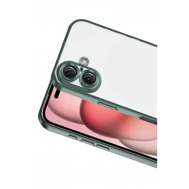 Mey İthalat®   iPhone 17  Lensli Silikon - Yeşil