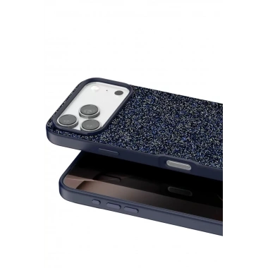 Mey İthalat® iPhone 17 Pro Bright Simli Kapak - Mavi