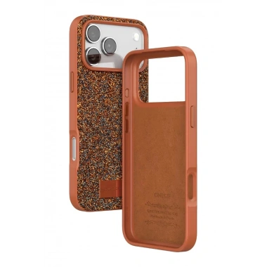 Mey İthalat® iPhone 17 Pro Bright Simli Kapak - Turuncu