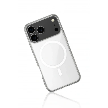Mey İthalat®  iPhone 17 Pro Kılıf Magneticsafe Şeffaf Silikon - Şeffaf
