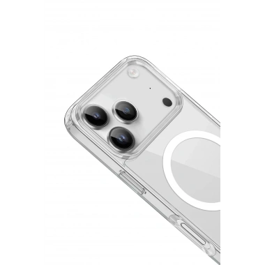 Mey İthalat®  iPhone 17 Pro Kılıf Pc Real Magsafe Kapak - Şeffaf