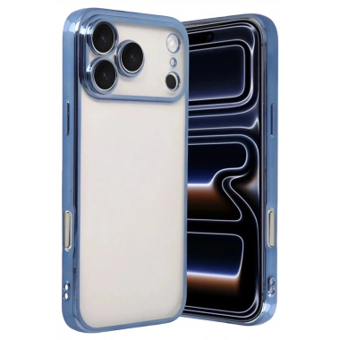 Mey İthalat®   iPhone 17 Pro  Lensli Silikon - Açık Mavi