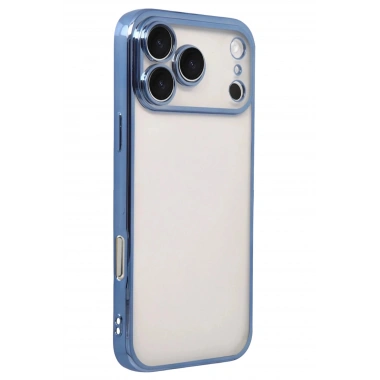Mey İthalat®   iPhone 17 Pro  Lensli Silikon - Açık Mavi