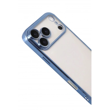 Mey İthalat®   iPhone 17 Pro  Lensli Silikon - Açık Mavi