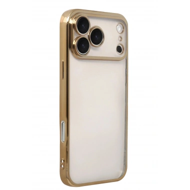 Mey İthalat®   iPhone 17 Pro  Lensli Silikon - Gold