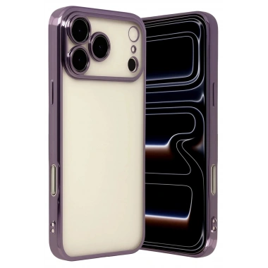 Mey İthalat®   iPhone 17 Pro  Lensli Silikon - Mor