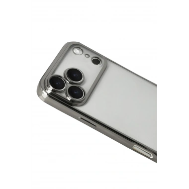 Mey İthalat®   iPhone 17 Pro  Lensli Silikon - Titan Gri