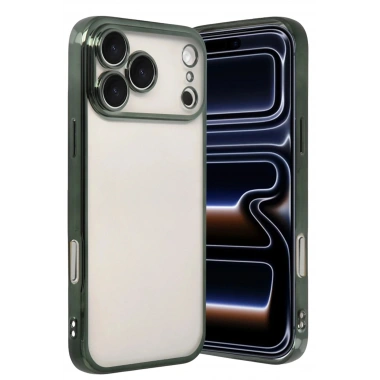 Mey İthalat®   iPhone 17 Pro  Lensli Silikon - Yeşil