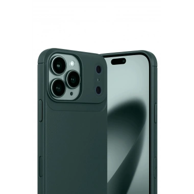 Mey İthalat®   iPhone 17 Pro Max Auto Focus Karbon Kapak - Koyu Yeşil