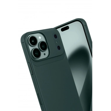 Mey İthalat®   iPhone 17 Pro Max Auto Focus Karbon Kapak - Koyu Yeşil