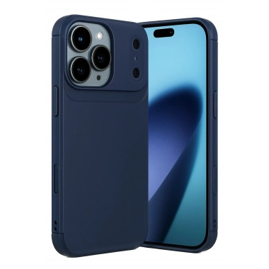 Mey İthalat®   iPhone 17 Pro Max Auto Focus Karbon Kapak - Lacivert