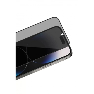 Mey İthalat®   iPhone 17 Pro Max Bilvis 3X AR Hayalet Cam Ekran Koruyucu - Siyah