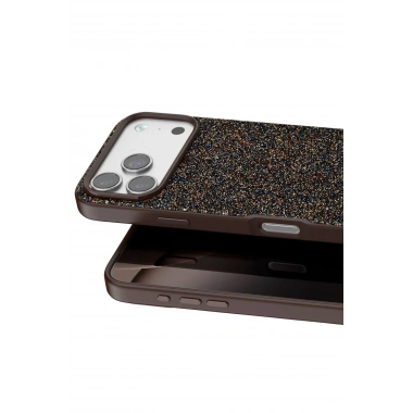 Mey İthalat® iPhone 17 Pro Max Bright Simli Kapak - Gold