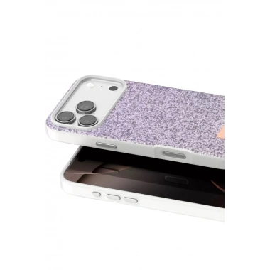 Mey İthalat® iPhone 17 Pro Max Bright Simli Kapak - Lila