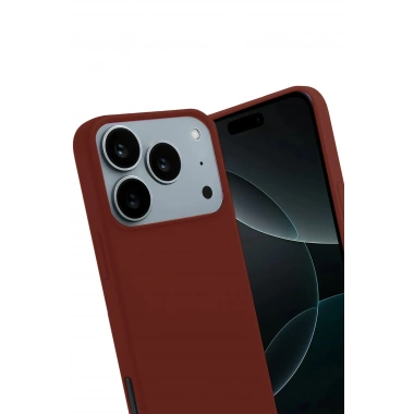 Mey İthalat®   iPhone 17 Pro Max First Silikon - Bordo