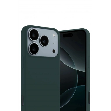 Mey İthalat®   iPhone 17 Pro Max First Silikon - Koyu Yeşil