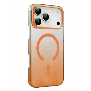 Mey İthalat®   iPhone 17 Pro Max Glossy Magsafe Kapak - Turuncu