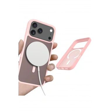 Mey İthalat®   iPhone 17 Pro Max Jota Magsafe Kapak - Pudra