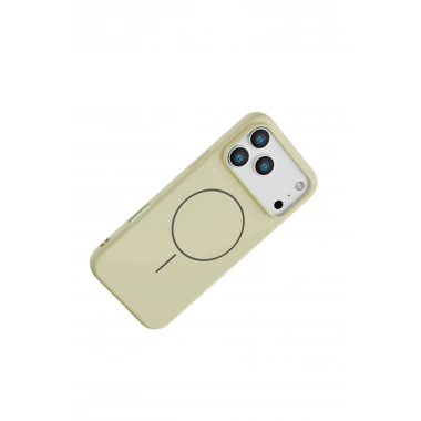 Mey İthalat®   iPhone 17 Pro Max Jully Magsafe Kapak - Bej