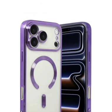 Mey İthalat®   iPhone 17 Pro Max Kross Magneticsafe Kapak - Mor