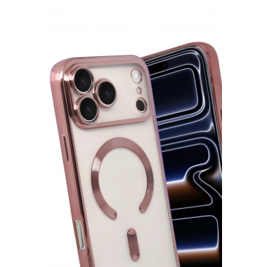 Mey İthalat®   iPhone 17 Pro Max Kross Magneticsafe Kapak - Rose