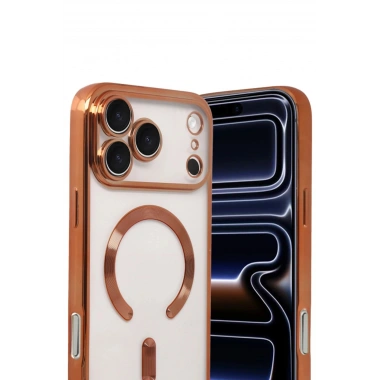 Mey İthalat®   iPhone 17 Pro Max Kross Magneticsafe Kapak - Turuncu