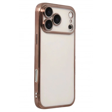 Mey İthalat®   iPhone 17 Pro Max  Lensli Silikon - Çöl Titanyum