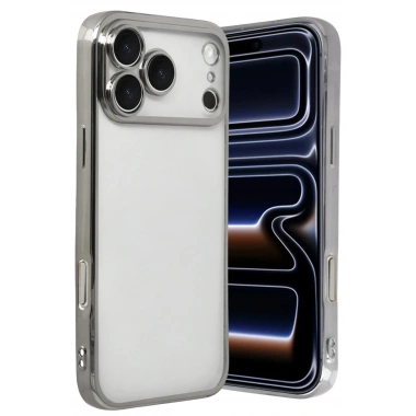 Mey İthalat®   iPhone 17 Pro Max  Lensli Silikon - Gümüş