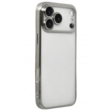 Mey İthalat®   iPhone 17 Pro Max  Lensli Silikon - Gümüş