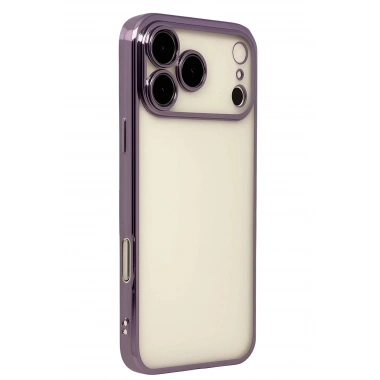 Mey İthalat®   iPhone 17 Pro Max  Lensli Silikon - Mor