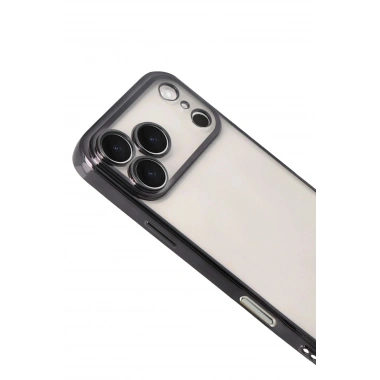 Mey İthalat®   iPhone 17 Pro Max  Lensli Silikon - Siyah
