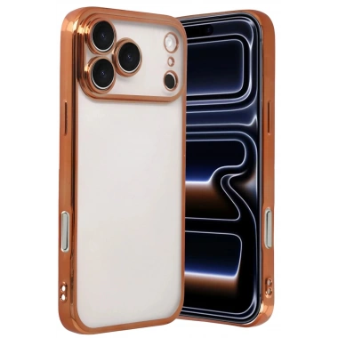 Mey İthalat®   iPhone 17 Pro Max  Lensli Silikon - Turuncu