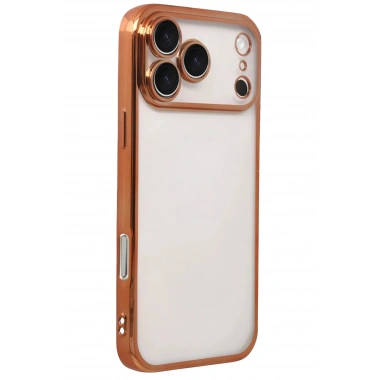 Mey İthalat®   iPhone 17 Pro Max  Lensli Silikon - Turuncu