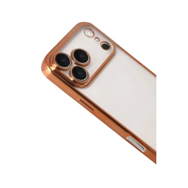 Mey İthalat®   iPhone 17 Pro Max  Lensli Silikon - Turuncu